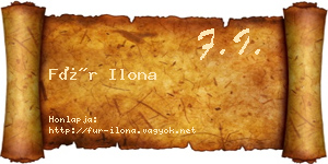 Für Ilona névjegykártya