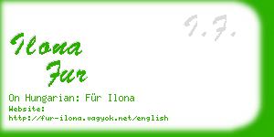 ilona fur business card